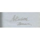 James R Doolittle signature piece. 1800s US Political Figure. Approx. size 3x1.5. January 3, 1815,