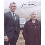 James Bond. 10x8 sized picture of Dame Judi Dench in character. Good Condition. All signed items
