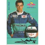 Jean Alesi signed 6x4 colour photo. French racing driver of Italian origin. Good Condition. All