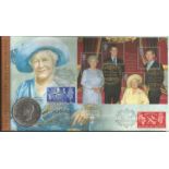 100th Birthday celebration HM Queen Elizabeth the Queen Mother Coin Benham Official FDC PNC. 5