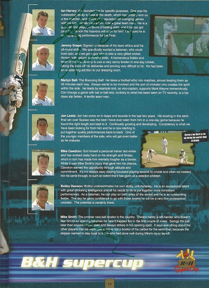 Test Cricketers signed 1999 World Cup Final Programme. Signed inside by John Bracewell, Mark - Image 4 of 5