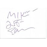 Jeff Goldblum signed 6x4 white card. Dedicated to Mike/Michael. Comes from large in person