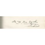 John C Ten Eyck signature piece. 1800s US Political Figure. Approx. size 3.5x1. March 12, 1814,
