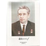 Konstantin Feoktistov Soviet Cosmonaut Signed 8x12 Photo. Good Condition. All signed items come with