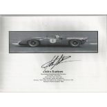 John Surtees Motorcycle & F1 World Champion Signed Formula One 8x12 Photo. Good Condition. All