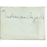 Norman Angel signed autograph album page. Angell was one of the principal founders of the Union of