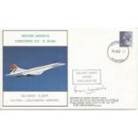 Filton, Heathrow British Airways Crew signed Concorde flown cover. Delivery Flight, Concorde 212,