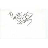 Graeme Suggs signed 6x4 white card. Dedicated to Mike/Michael. Comes from large in person collection