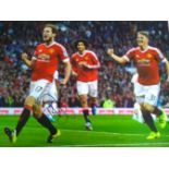 Danny Blint and Seb Sweinseger signed 16x12 colour Man Utd football photo. Good Condition. All