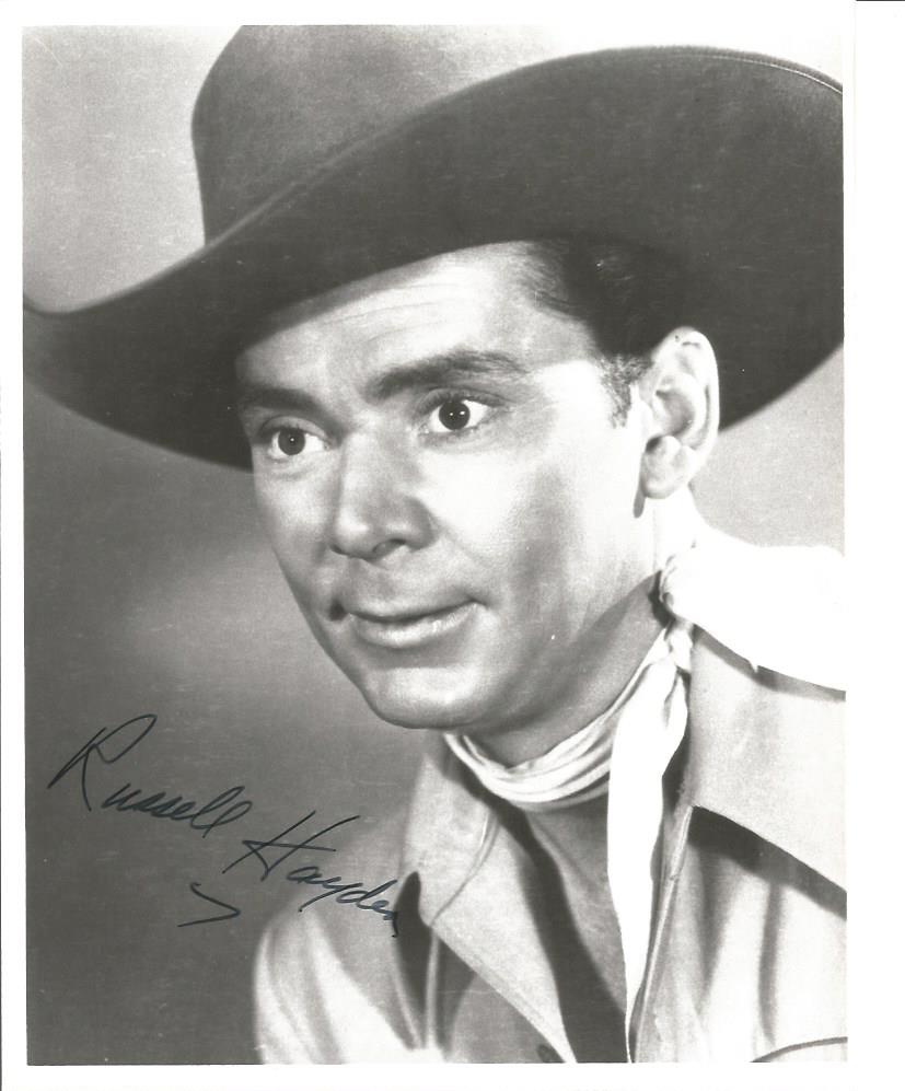 Russell Hayden signed 10x8 b/w photo. Was an American film and television actor. Good Condition. All