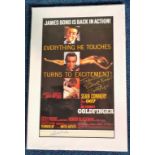 Shirley Eaton and Gert Frobe signed Goldfinger colour montage. Mounted to an approx. overall size of