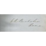 Charles R Buckalew signature piece. 1800s US Political Figure. December 28, 1821, May 19, 1899 was