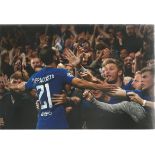 Davide Zappacosta Signed Chelsea 8x12 football photo. Good Condition. All signed items come with our