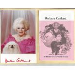 Dame Barbara Cartland signed 6x4 colour photo and TLS dated 20/8/1996 replying to request for signed