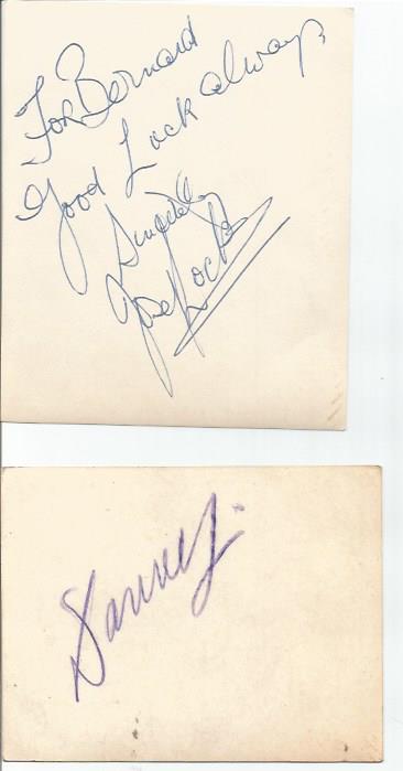 Danny Malone & Josef Locke signed to reverse of small vintage photos. Good Condition. All signed