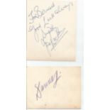 Danny Malone & Josef Locke signed to reverse of small vintage photos. Good Condition. All signed