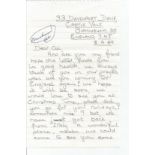 Muhammad Ali boxing legend small autograph annotated to a 1989 hand written letter, has ringed