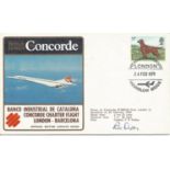 Banco Industrial de Cataluna, London British Airways Crew signed Concorde flown cover. Banco