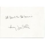 Leroy Jenkins signed 6x4 white card. March 11, 1932, February 24, 2007 was an American composer