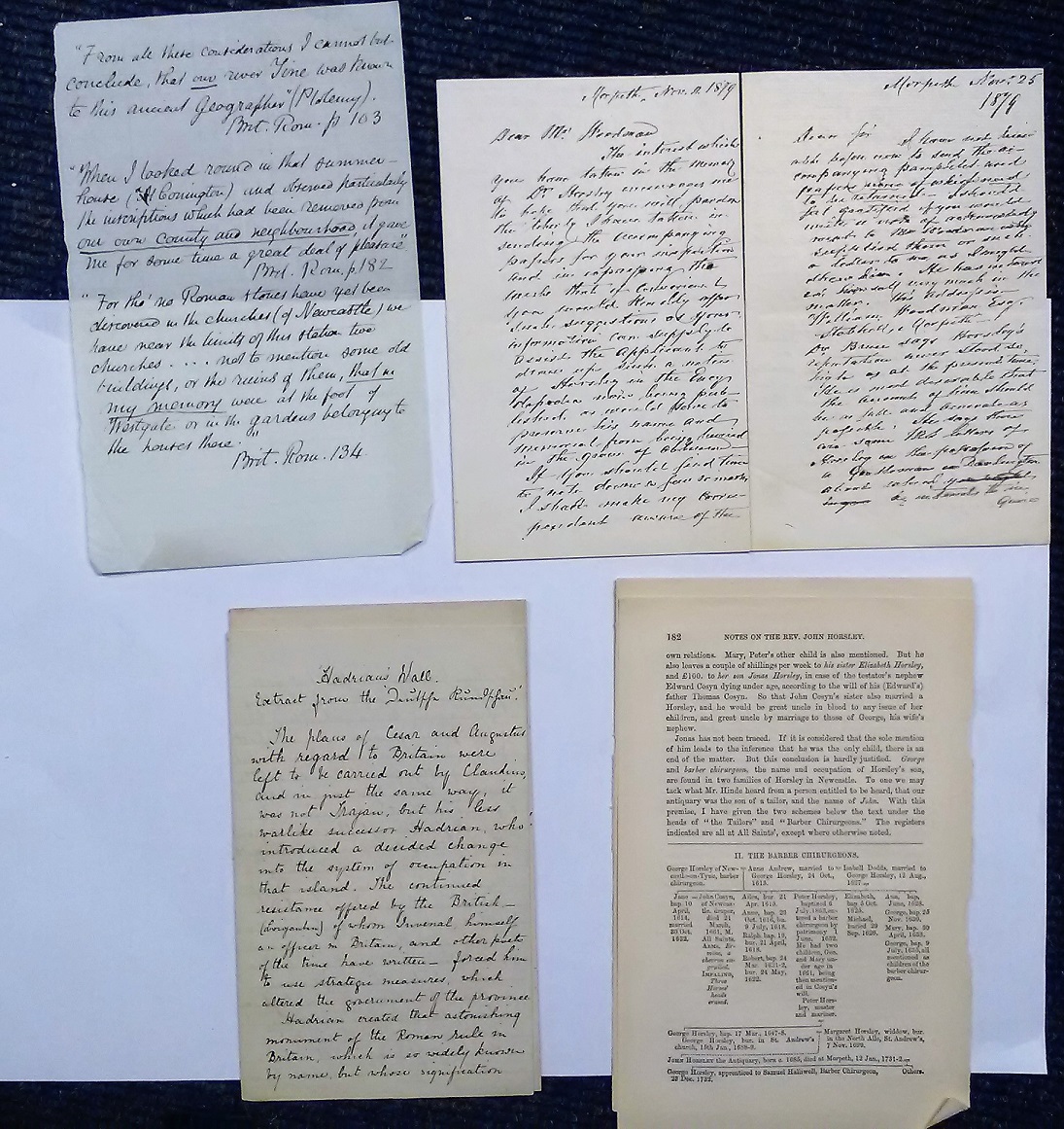 John Horsley archaeologist related collection. Contains letters and papers relating to Horsley.