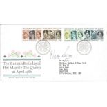 Vera Lynn signed 60th birthday of HM The Queen FDC. 21/4/86 Edinburgh FDI postmark. Neat typed