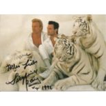 Siegfried & Roy Magicians & Entertainers Signed 5x7 Photo. Good Condition. All signed items come