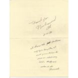 Muhammad Ali boxing legend signed note on reverse Typed poem the Angel of Ali, composed by the