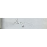 Jacob Collamer signature piece. 1800s US Political Figure. Approx. size 2.5x1. January 8, 1791,