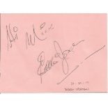 Eddie Jordan signed album page. Dedicated. Irish former motorsport team boss, businessman,