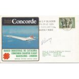 Cataluna, Barcelona British Airways Crew signed Concorde flown cover. Industrial de Cataluna,