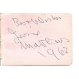 Jessie Matthews signed album page. 11 March 1907, 19 August 1981 was an English actress, dancer
