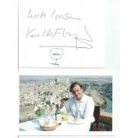 Keith Floyd signed white card with small colour photo. Good Condition. All signed items come with