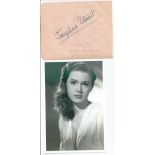 Josephine Stuart signed autograph album page with 6 x 4 unsigned photo. Good Condition. All signed