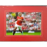 Memphis De Pay signed colour Man Utd football photo. Mounted. Good Condition. All signed items