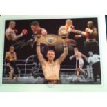 Ricky Burns signed 16x12 colour montage photo. British professional boxer from Scotland. He is one