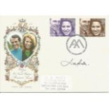 Lord Lichfield signed Princess Anne wedding FDC. 14/11/73 London SW1 FDI postmark. Neat typed