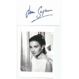 Jean Simmons signed white card. Good Condition. All signed items come with our certificate of
