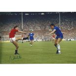 Norman Whiteside Col, 12 X 8 Photo Depicting Man Uniteds Norman Whiteside Scoring The Winning Goal