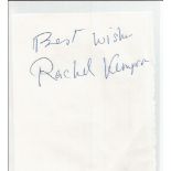 Rachel Kempson signed autograph album page. Good Condition. All signed items come with our