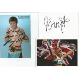 Sport signed collection. 5 items. Includes Greg Rudeski signed photo. Carl Fogarty signed page of