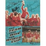 Bobby Moore, Bobby Charlton, Gordon Banks and remainder of the 1966 World Cup team signed to front