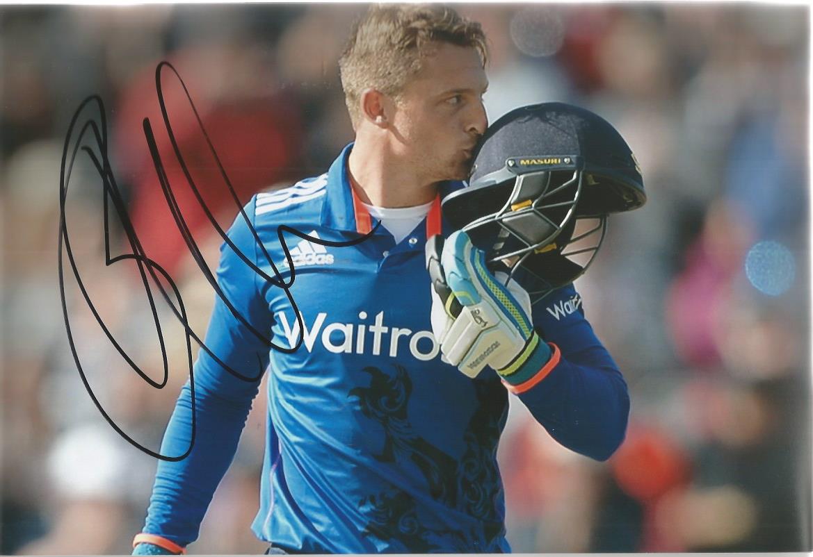 Jos Buttler Signed England Cricket 8x12 Photo. Good Condition. All signed items come with our