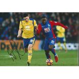 Crystal Palace 3 Signed 8x12 Photos Jeffrey Schlupp, Joel Ward & Luka Milivojevic. Good Condition.