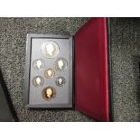 A large quantity of Canadian silver proof coins, cased, together with other coinage