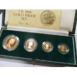 A UK 1980 gold proof set, £5 to half sovereign, cased