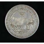 A Royal Hawaiian Agricultural Society Medal circa 1850-57, struck in silver, obv, with symbols of
