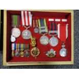 A group of medals relating to the Straker family, to include a Punjab medal to Supg Surgeon C D