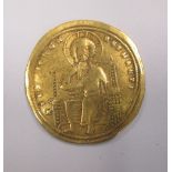 Byzantine, Romanius III, gold Histamenon Nomisma, Christ on the throne, F, 4.6 grams