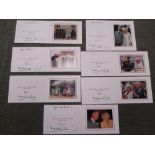 HRH Charles, Prince of Wales and Camilla. Duchess of Cornwall signed Christmas cards some undated