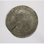 A James I Crown, mint mark LIS, reverse 'QVAEDEVS' (Spink 2652), cracked